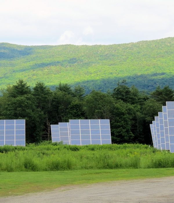 Field of Solar Panels Energy in Vermont